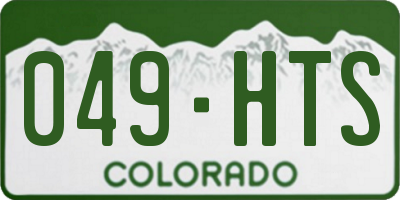 CO license plate 049HTS