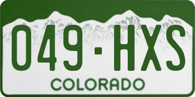 CO license plate 049HXS