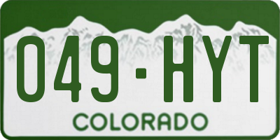 CO license plate 049HYT
