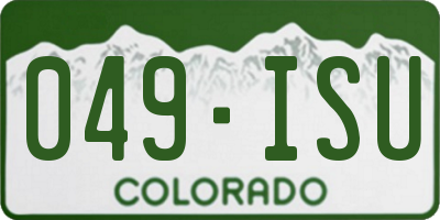 CO license plate 049ISU