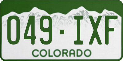CO license plate 049IXF