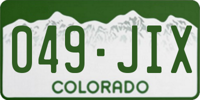 CO license plate 049JIX