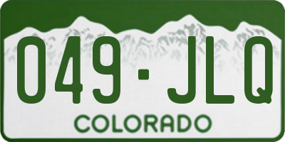 CO license plate 049JLQ