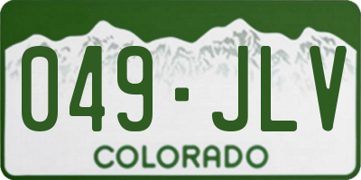CO license plate 049JLV