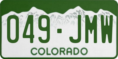 CO license plate 049JMW
