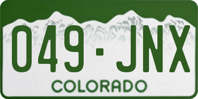CO license plate 049JNX