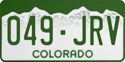 CO license plate 049JRV