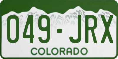 CO license plate 049JRX