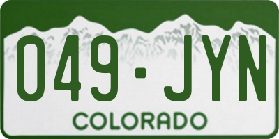 CO license plate 049JYN