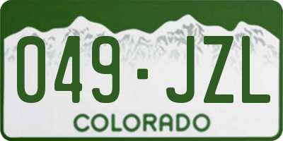 CO license plate 049JZL