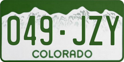 CO license plate 049JZY