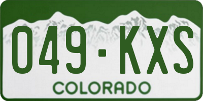 CO license plate 049KXS