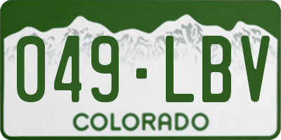 CO license plate 049LBV