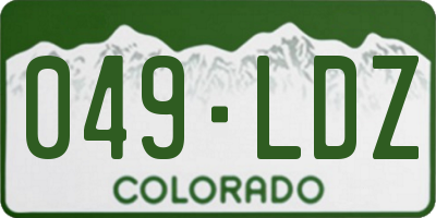 CO license plate 049LDZ