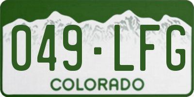 CO license plate 049LFG