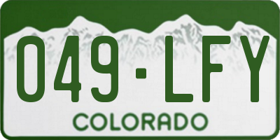 CO license plate 049LFY