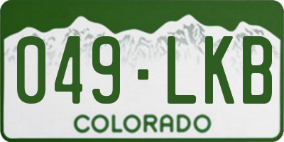 CO license plate 049LKB