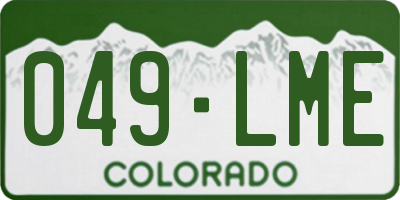 CO license plate 049LME
