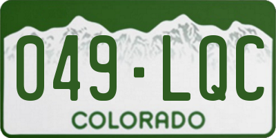 CO license plate 049LQC