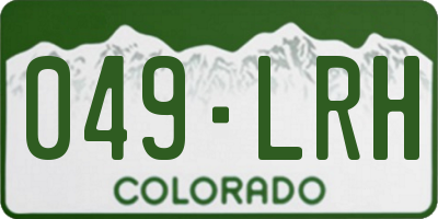 CO license plate 049LRH