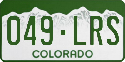 CO license plate 049LRS