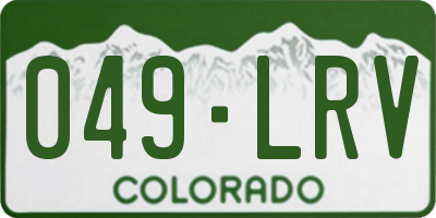 CO license plate 049LRV