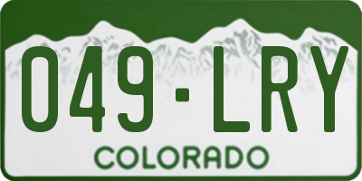 CO license plate 049LRY