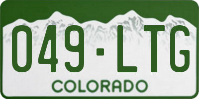 CO license plate 049LTG