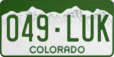 CO license plate 049LUK