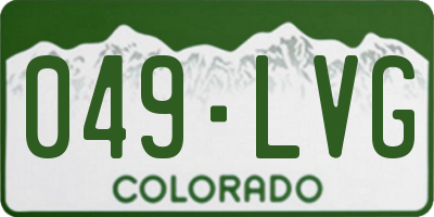 CO license plate 049LVG