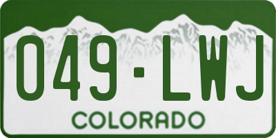CO license plate 049LWJ