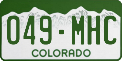 CO license plate 049MHC