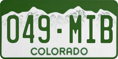 CO license plate 049MIB