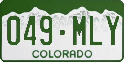 CO license plate 049MLY
