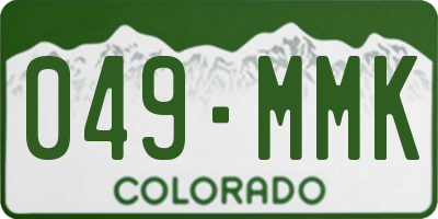 CO license plate 049MMK