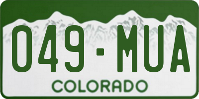 CO license plate 049MUA
