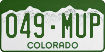CO license plate 049MUP