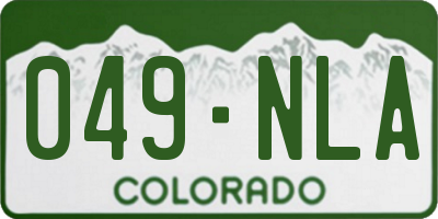 CO license plate 049NLA