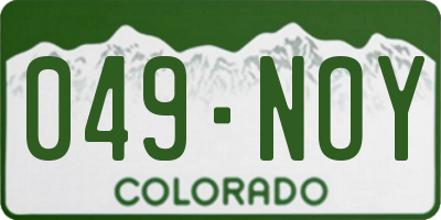 CO license plate 049NOY
