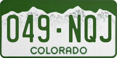 CO license plate 049NQJ