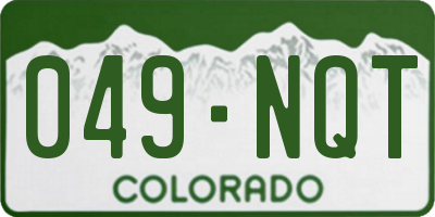 CO license plate 049NQT