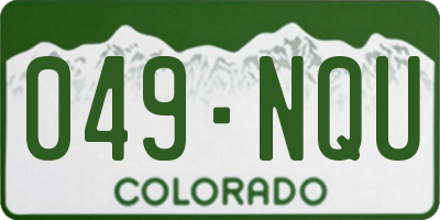 CO license plate 049NQU