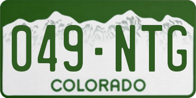 CO license plate 049NTG