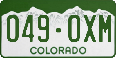 CO license plate 049OXM