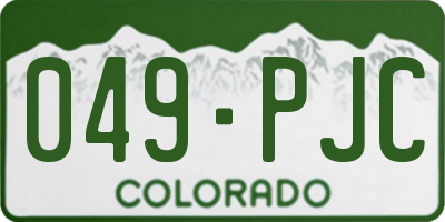 CO license plate 049PJC