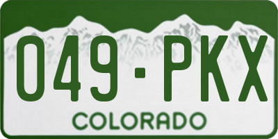 CO license plate 049PKX