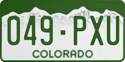 CO license plate 049PXU