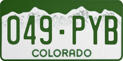 CO license plate 049PYB