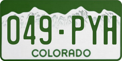 CO license plate 049PYH