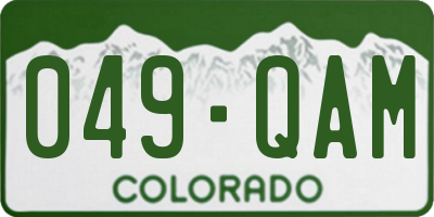 CO license plate 049QAM
